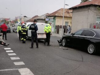 Accident rutier în municipiul Călărași. FOTO Nicu Bodeanu