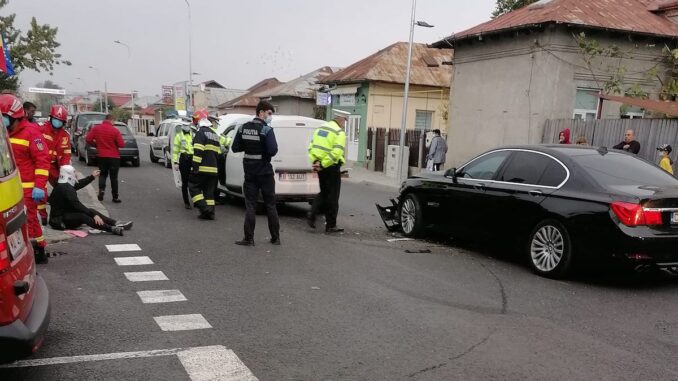 Accident rutier în municipiul Călărași. FOTO Nicu Bodeanu