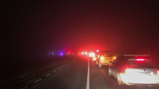 Cod Galben de ceață în județul Călărași. FOTO Adrian Boioglu