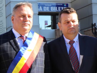 Vasile Iliuță, președintele Consiliului Județean Călărași și Nicușor Cionoiu, senator PSD de Călărași. FOTO Adrian Boioglu