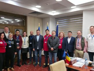 Președintele Consiliului Județean Călărași, Vasile Iliuță, a primit delegația partenerilor internaționali din Turcia, Spania și Portugalia. FOTO Consiliul Județean Călărași
