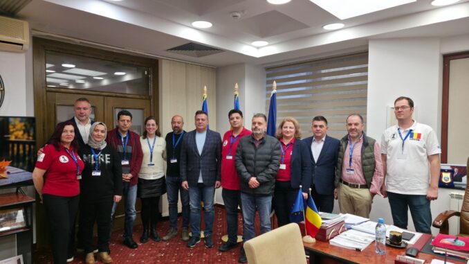 Președintele Consiliului Județean Călărași, Vasile Iliuță, a primit delegația partenerilor internaționali din Turcia, Spania și Portugalia. FOTO Consiliul Județean Călărași