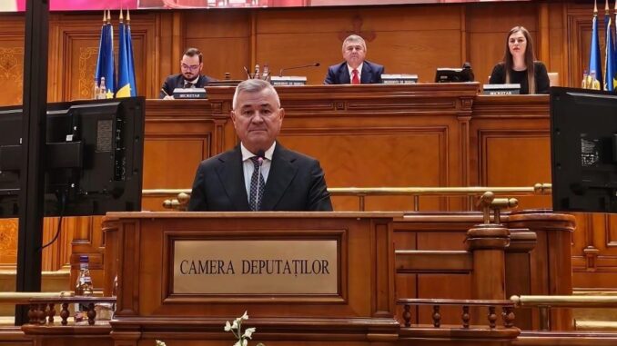Deputatul Ion Samoilă la tribuna Camerei Deputaților